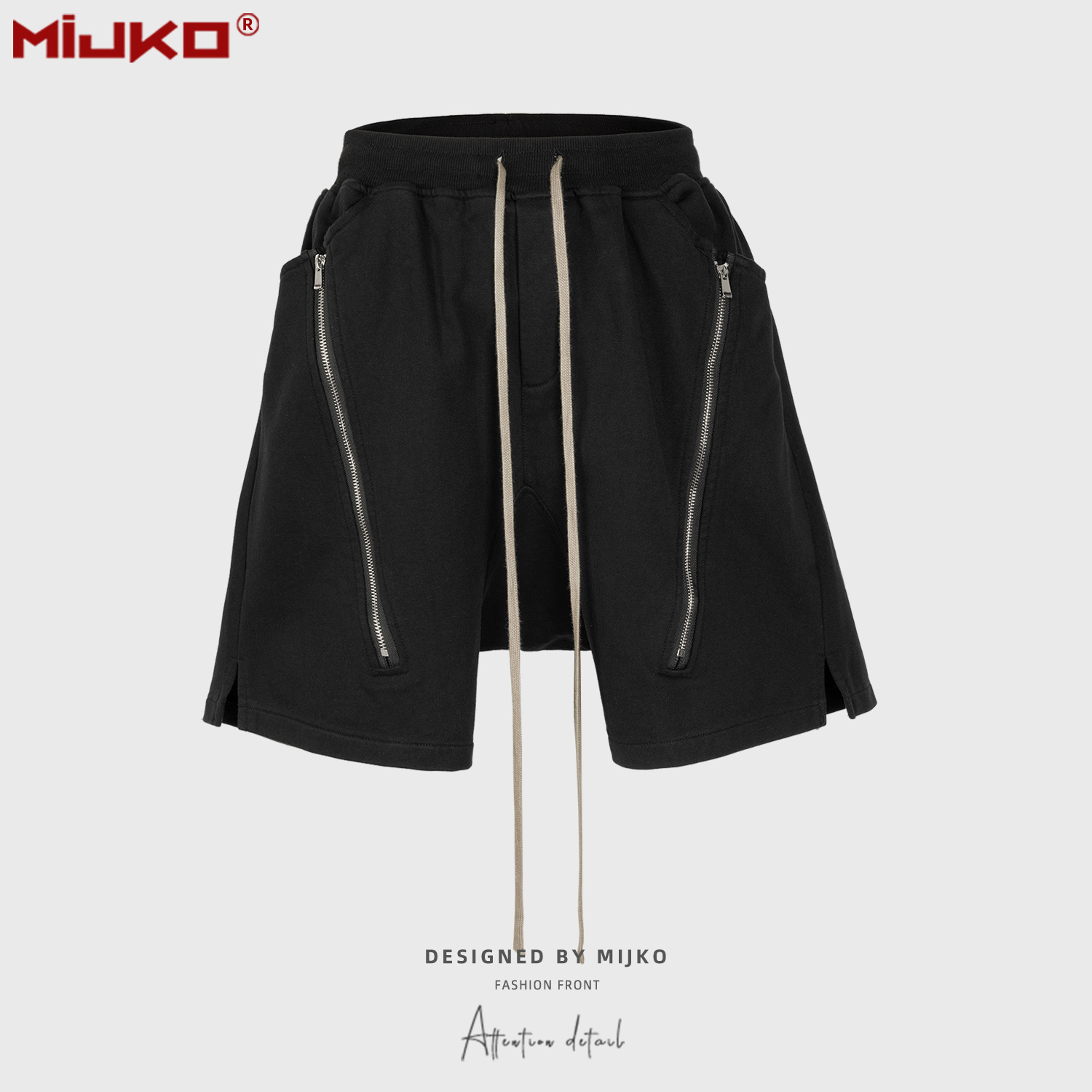 MIJKO Black Dark Grey Shorts M - Mens Fashion Dark Grey Pants 评论和价格