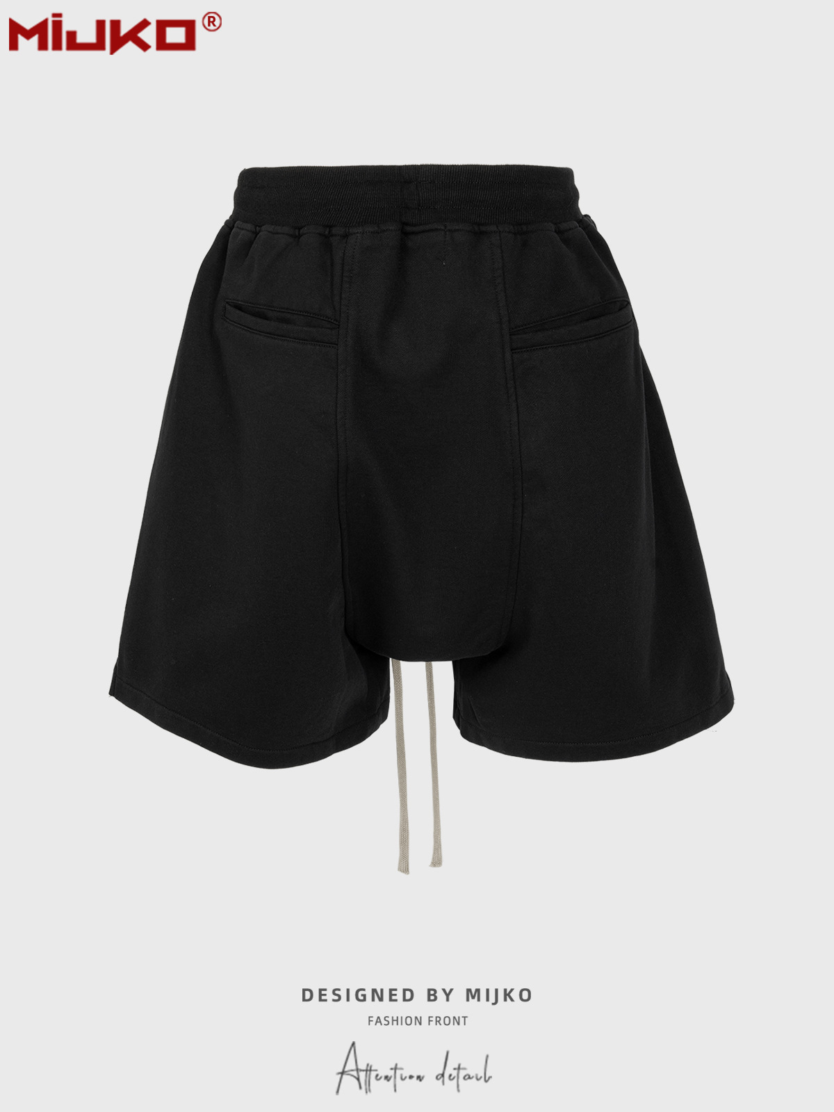 MIJKO Black Dark Grey Shorts M - Mens Fashion Dark Grey Pants 评论和价格