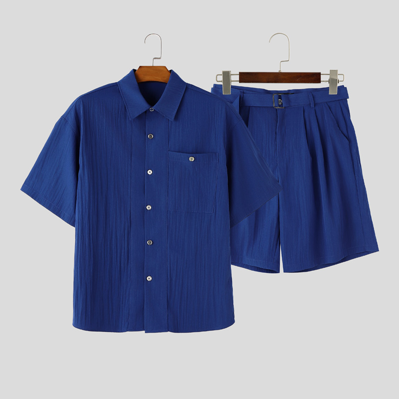 INCERUN Men Sets Solid Lapel S - Track Suit Men 评论和价格
