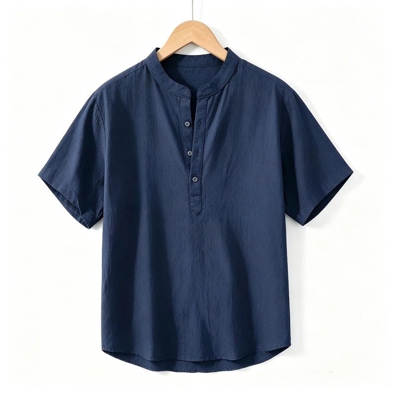 Men Cotton Linen Short-Sleeve  - Linen Shirt Summer 评论和价格