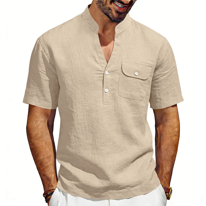 Cross-border summer linen loos - Linen Shirt Summer 评论和价格