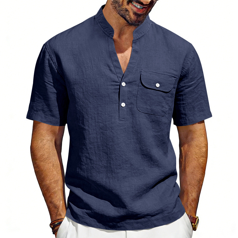 Cross-border summer linen loos - Linen Shirt Summer 评论和价格