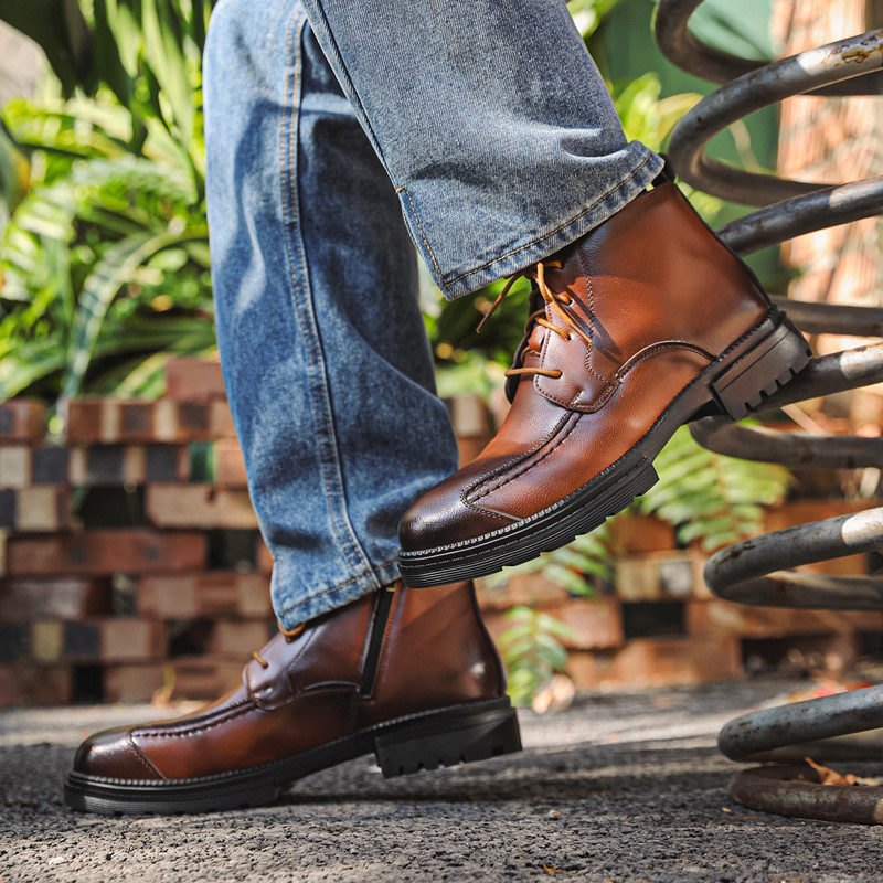 Fashion Designer Men Shoes Ret - Mens Fashion Combat Boots 评论和价格
