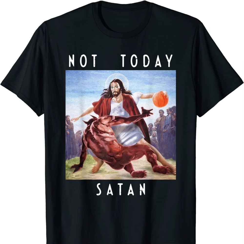 Not Today Satan Jesus Vs Satan - Men'S Fashion Today 评论和价格