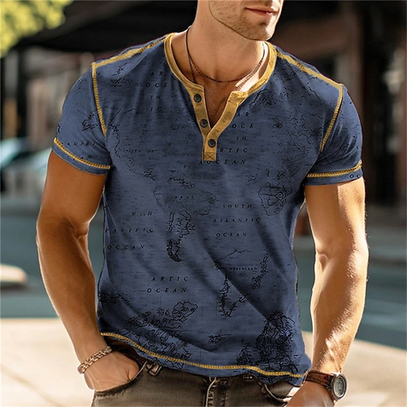 Men's Henry Shirts Funny 3D Pr - Mens Fashion Clothes 评论和价格