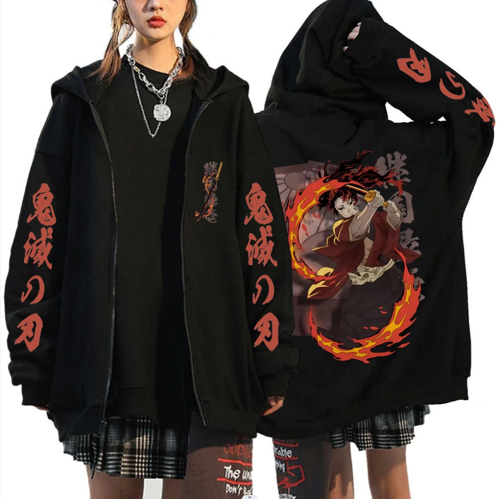 New Demon Slayer Tsugikuni Yor - Mens Fashion Zip Up Hoodies 评论和价格