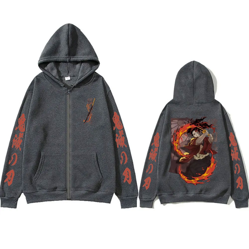New Demon Slayer Tsugikuni Yor - Mens Fashion Zip Up Hoodies 评论和价格