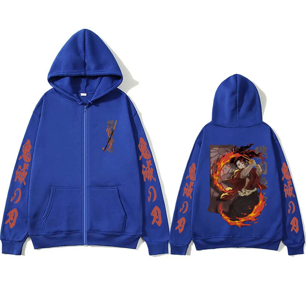 New Demon Slayer Tsugikuni Yor - Mens Fashion Zip Up Hoodies 评论和价格