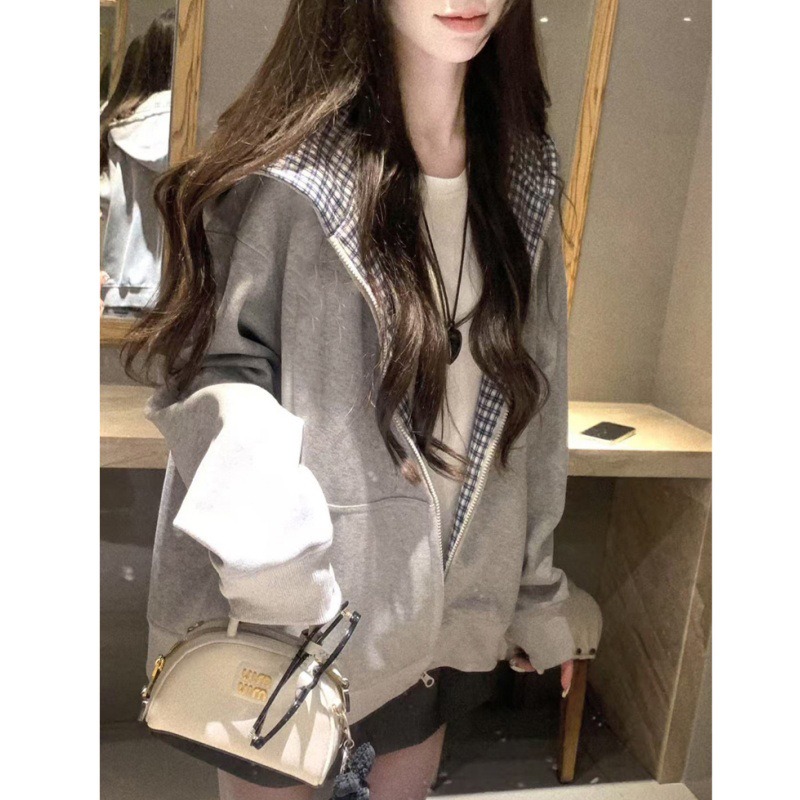 2026 Autumn New Plaid Lining S - Mens Fashion Zip Up Hoodies 评论和价格