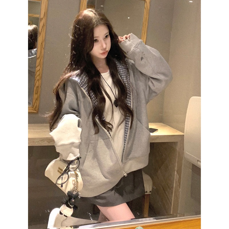 2026 Autumn New Plaid Lining S - Mens Fashion Zip Up Hoodies 评论和价格
