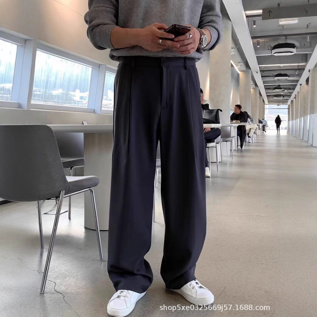 French Style Fashion Men's Bla - Mens Fashion Dark Grey Pants 评论和价格