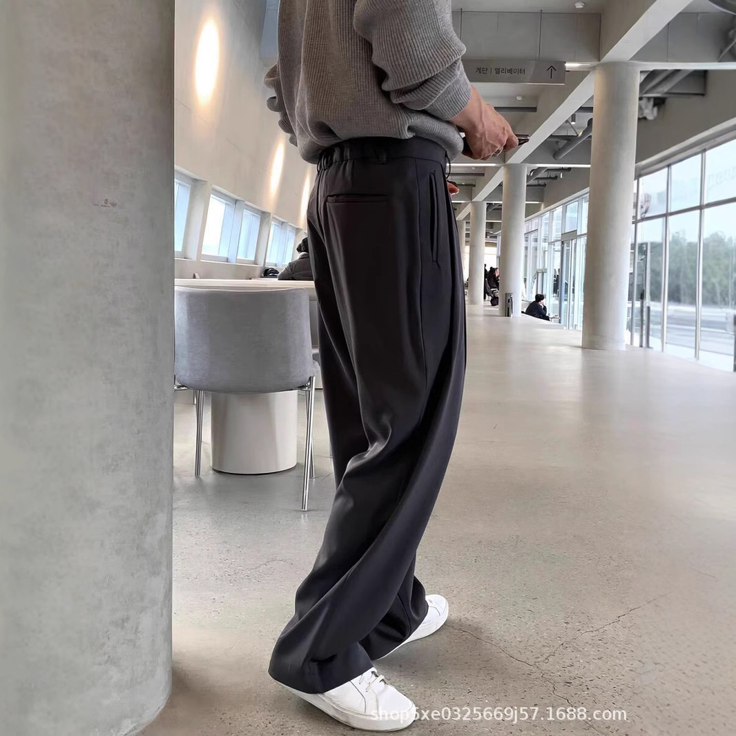 French Style Fashion Men's Bla - Mens Fashion Dark Grey Pants 评论和价格