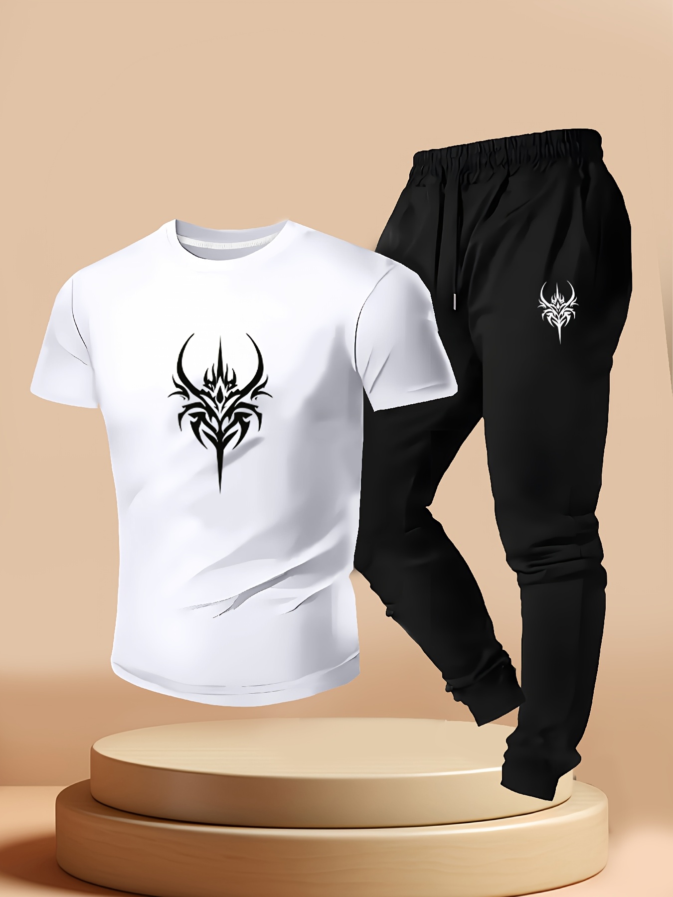 Men Trendy 2pcs Jogger Set, Da - Jogger Sweatpants Men 评论和价格