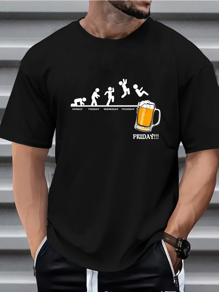 Mens Summer Crew Neck T Shirt  - Men'S Fashion Evolution 评论和价格