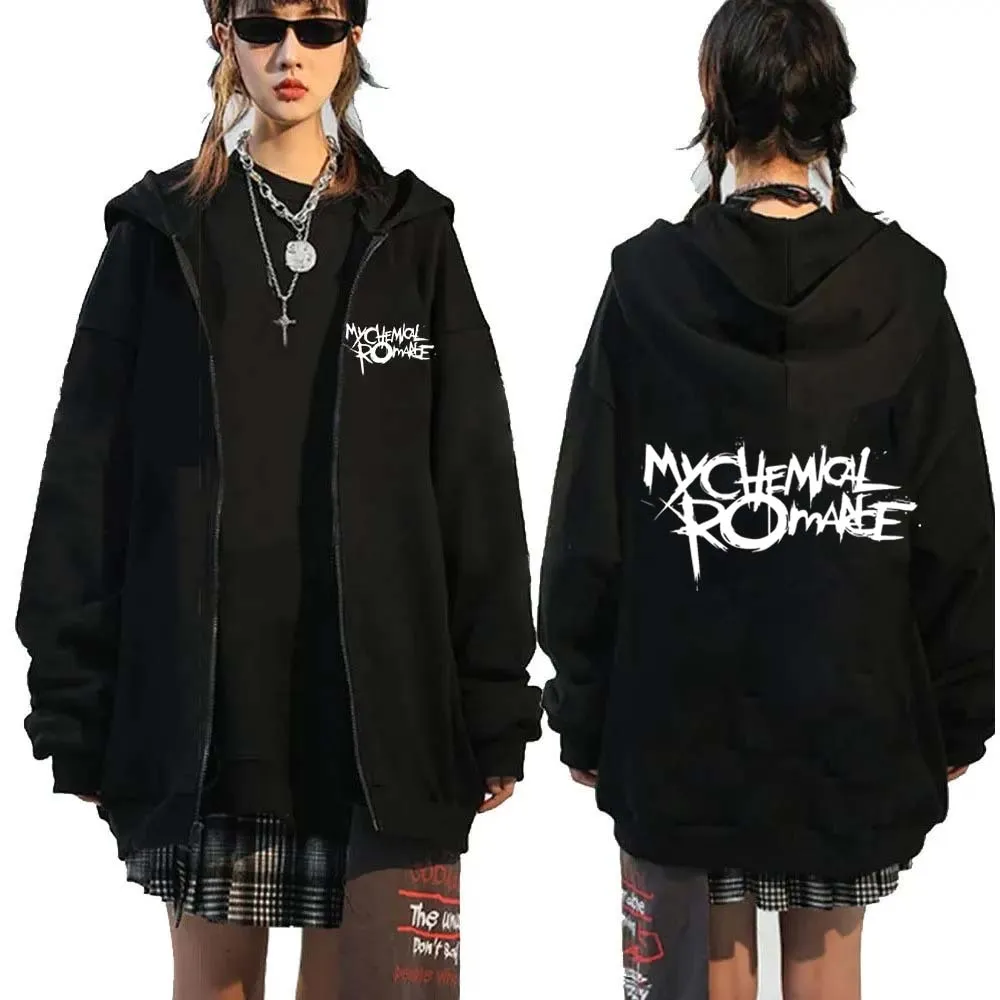 Rock Band My Chemical Romance  - Mens Fashion Zip Up Hoodies 评论和价格