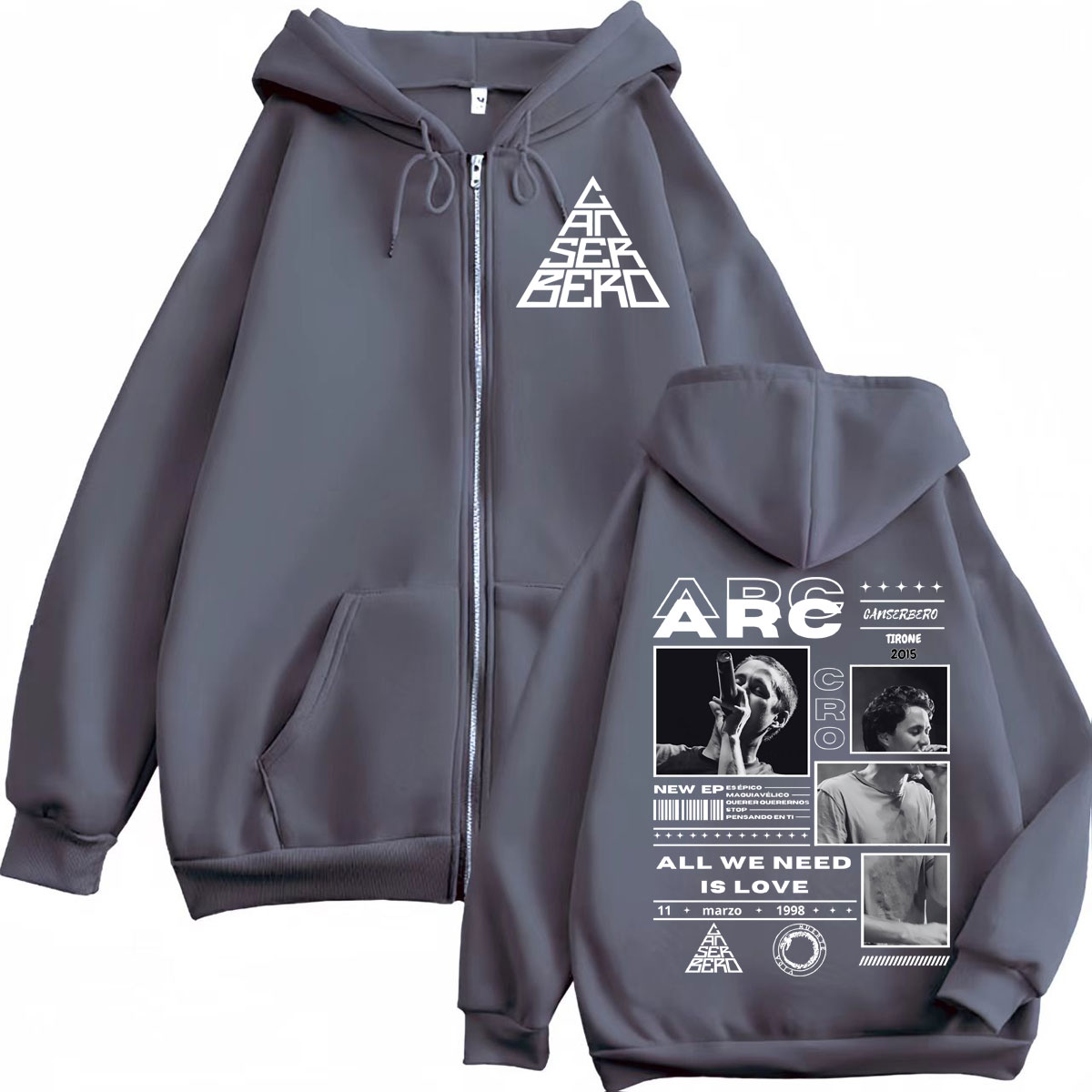 Canserbero All We Need Is Love - Mens Fashion Zip Up Hoodies 评论和价格