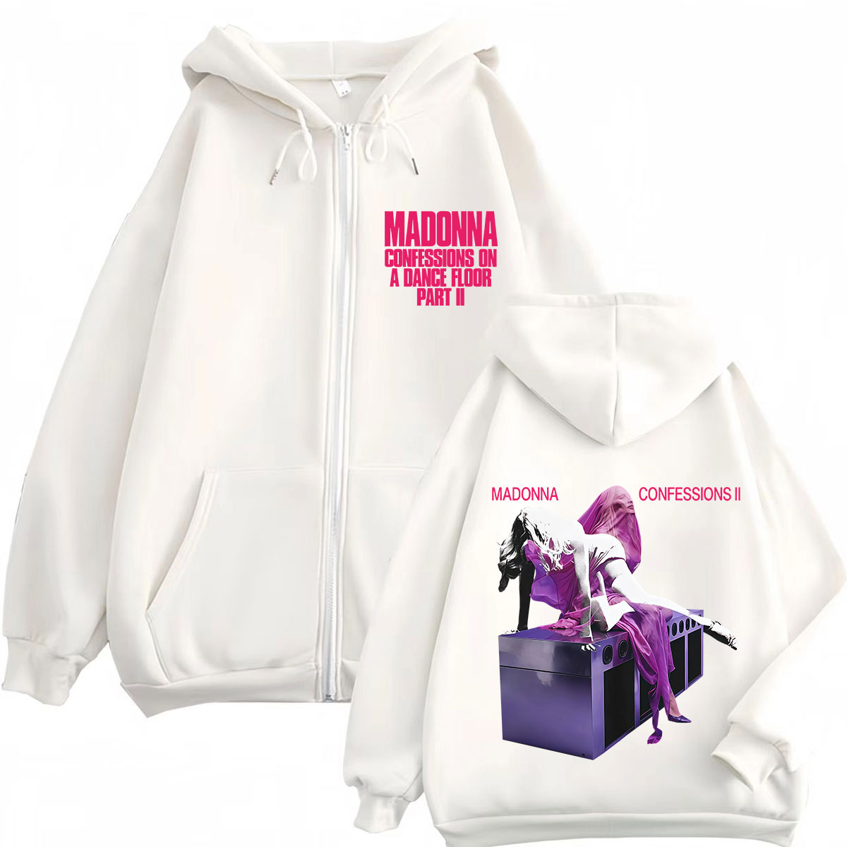 Madonna CONFESSIONS II Album T - Mens Fashion Zip Up Hoodies 评论和价格