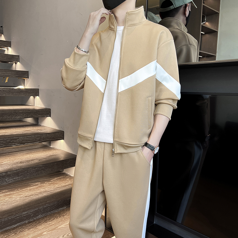 Autumn Patchwork Tracksuit Men - Jogger Sweatpants Men 评论和价格