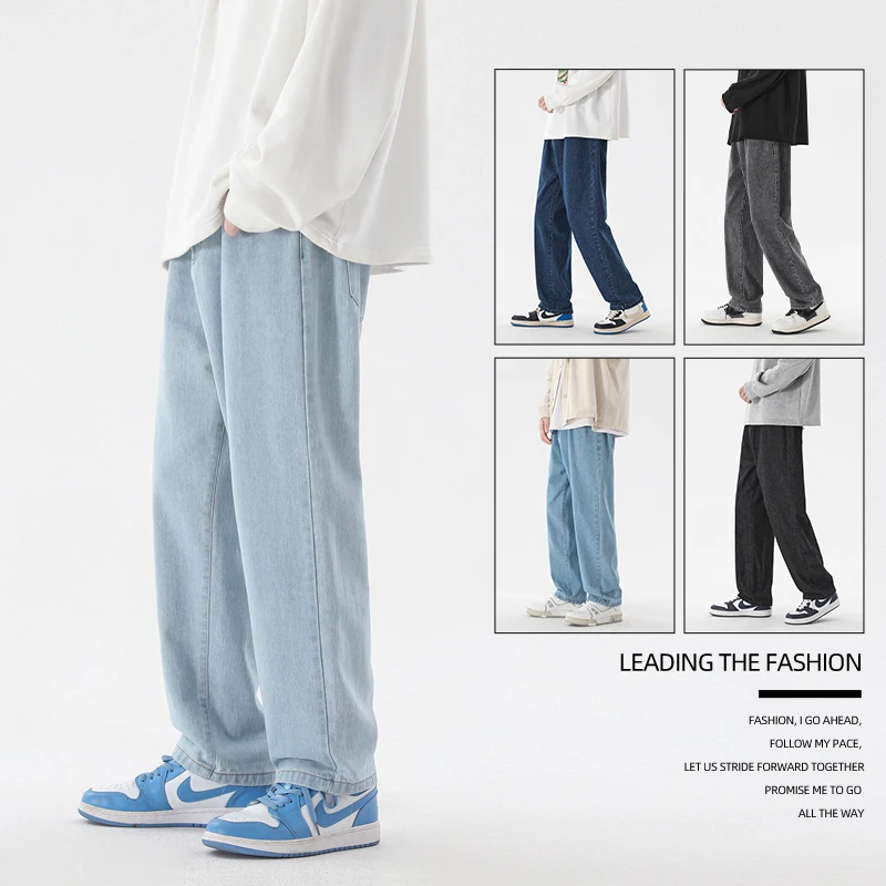 New Korean Fashion Men's Casua - Men'S Fashion Grey Jeans 评论和价格