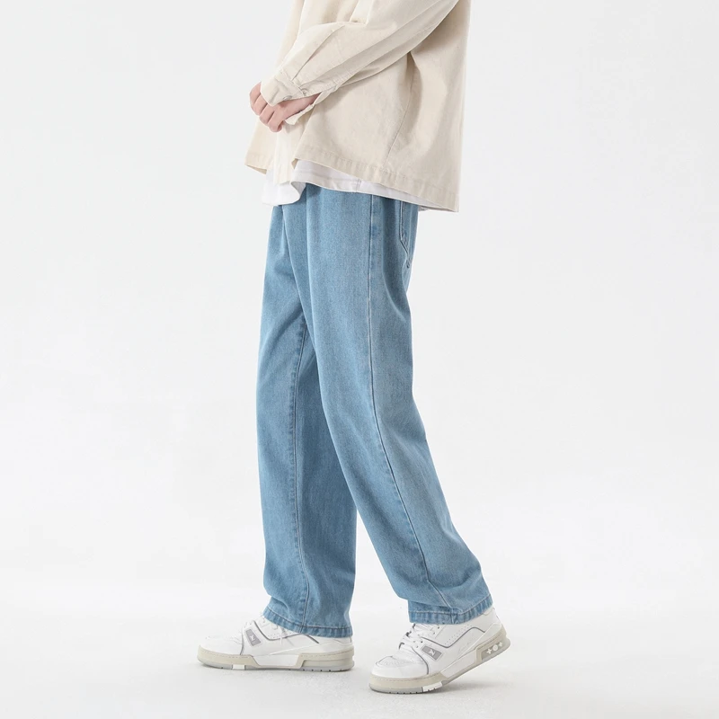 New Korean Fashion Men's Casua - Men'S Fashion Grey Jeans 评论和价格